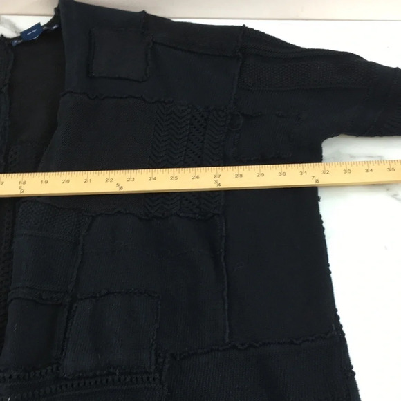 Ralph Lauren Cardigan Womens Medium Large Black Open Front Sweater Blue Label - Picture 10 of 12